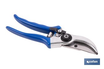 Tijeras de poda y recolección bypass | Cuchillas de acero SK5 | Mango ergonómico en PVC | Corte limpio y preciso | Uso profesional y doméstico - Cofan