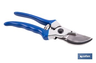 Tijeras de poda y recolección bypass | Cuchillas de acero SK5 | Mango ergonómico en PVC | Corte limpio y preciso | Uso profesional y doméstico - Cofan