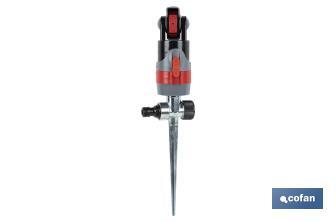 Gear drive sprinkler with 4 spray patterns | Adjustable spray angle | With optional rotation - Cofan