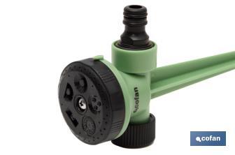 Irrigation sprinkler | 5 spray patterns | Polypropylene | Suitable for garden | It can be connected to an irrigation line - Cofan