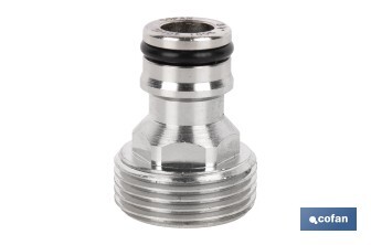 Adaptador de latón de rosca macho | Diferentes medidas | Apto para manguera | Ideal para jardinería - Cofan