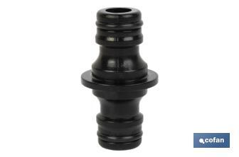 Double male hose connector for garden hoses | Male thread for connections | Polyethylene | Quick to install - Cofan