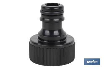 Adaptador de rosca | Hembra de polipropileno  | Para manguera de jardín | Diferentes Medidas - Cofan