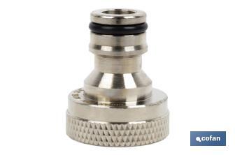 Hose adapter | Female thread | Brass | Suitable for garden hose | Available in different sizes - Cofan