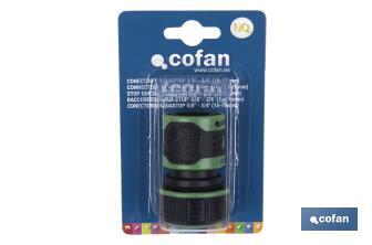 Conector de mangueras de riego | Diferentes Medidas | Fabricado en ABS - Cofan