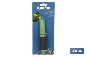 Adjustable nozzle | Available with two spray patterns | Universal hose nozzle - Cofan