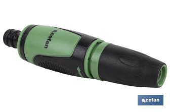 Adjustable nozzle, Confort Model | Available with two spray patterns | Universal hose nozzle - Cofan