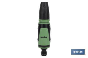 Adjustable nozzle, Confort Model | Available with two spray patterns | Universal hose nozzle - Cofan