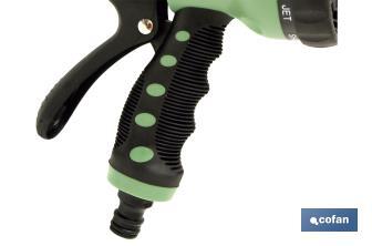 Pistola de Riego en ABS | 7 Posiciones de Pulverización | Adecuada para regar Plantas o Césped - Cofan