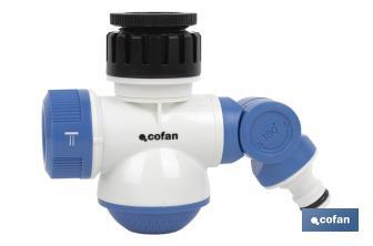 Adattatore per rubinetto | Con 3 modalità di irrigazione | Adattatore per i rubinetti dei tubi da irrigazione - Cofan