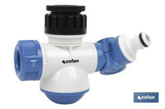 Hose tap adapter | With 3 spray patterns | Suitable for hose tap - Cofan