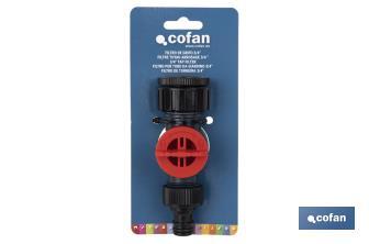 Connector with adjustable tap filter - Cofan