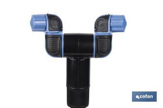 Torre de nebulización extensible para exteriores | Desde 12 hasta 48 cm | Boquillas de ángulo ajustable - Cofan
