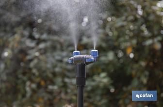 Torre de nebulización extensible para exteriores | Desde 12 hasta 48 cm | Boquillas de ángulo ajustable - Cofan