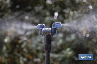 Torre de nebulización extensible para exteriores | Desde 12 hasta 48 cm | Boquillas de ángulo ajustable - Cofan