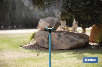 Torre de nebulización de 79 cm de altura con 2 boquillas ajustables | Perfecta para exteriores - Cofan