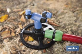 Nebulizador de jardín de 2 brazos con boquillas ajustables | Refresca e hidrata tus espacios exteriores - Cofan