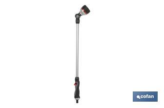 Lanza de riego multifunción de 76 cm de longitud y 6 posiciones riego | Control de caudal cómodo con el pulgar - Cofan