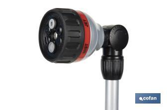 Lanza de riego multifunción de 76 cm de longitud y 6 posiciones riego | Control de caudal cómodo con el pulgar - Cofan