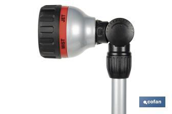 Lanza de riego multifunción de 76 cm de longitud y 6 posiciones riego | Control de caudal cómodo con el pulgar - Cofan