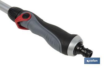 Lanza de riego multifunción de 76 cm de longitud y 6 posiciones riego | Control de caudal cómodo con el pulgar - Cofan