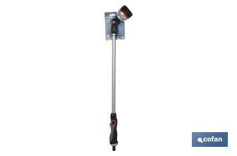 Lanza de riego multifunción de 76 cm de longitud y 6 posiciones riego | Control de caudal cómodo con el pulgar - Cofan