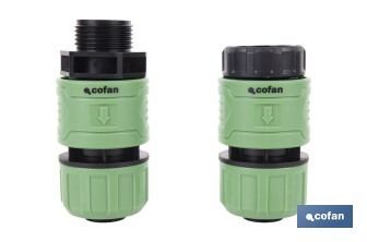 Garden hose repair connector | ABS fitting | UV resistance | Quick and easy connection | 1" repair fitting Ø25mm  - Cofan