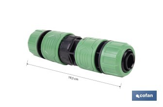 Garden hose repair connector | ABS fitting | UV resistance | Quick and easy connection | 1" repair fitting Ø25mm  - Cofan