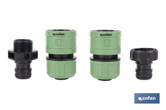 Garden hose repair connector | ABS fitting | UV resistance | Quick and easy connection | 1" repair fitting Ø25mm  - Cofan