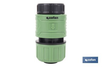 Garden hose repair connector | ABS fitting | UV resistance | Quick and easy connection | 1" repair fitting Ø25mm  - Cofan