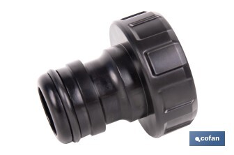 Adaptador de polipropileno con rosca hembra antifugas | Ligero y resistente | Adecuado para riego y mangueras | Salida de 1" - Cofan