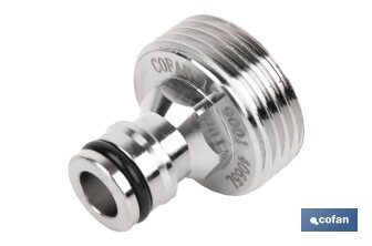 Adaptador de latón de rosca macho | Diferentes medidas | Apto para manguera | Ideal para jardinería - Cofan