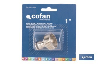 Adaptador de latón de rosca macho | Diferentes medidas | Apto para manguera | Ideal para jardinería - Cofan