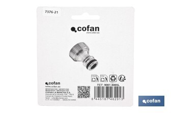 Adaptador de latón de rosca macho | Diferentes medidas | Apto para manguera | Ideal para jardinería - Cofan