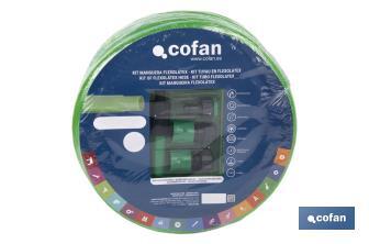 Kit of translucent Flexolátex hose | Available in different sizes and diameters | Accessories included - Cofan