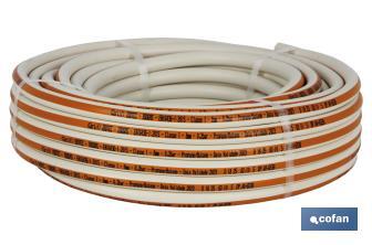 Rollo de Tubo de Gas Butano Flexible | Uso específico para Portugal | Medidas: 8 mm x 25 m - Cofan