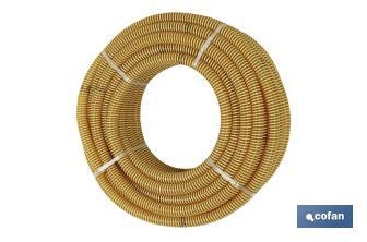 Rotolo di tubo a spirale | Colore: giallo | Realizzato in PVC plastificato - Cofan