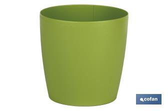 Maceta | Model Camelia | Color verde | Fabricada en Polipropileno - Cofan