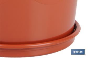 Round plant pot with tray | Special for plants and flowers | Perfect for indoor or outdoor use - Cofan