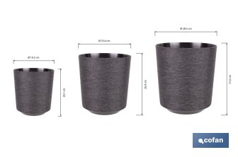 Macetas decorativas para interior | Maceteros redondos | Material: Polipropileno | Disponibles en diferentes colores y medidas - Cofan