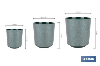 Macetas decorativas para interior | Maceteros redondos | Material: Polipropileno | Disponibles en diferentes colores y medidas - Cofan