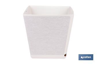 Maceteros decorativos para interior | Macetas cuadradas con plato integrado | Con señalizador de riego | Disponibles en diferentes colores y medidas - Cofan