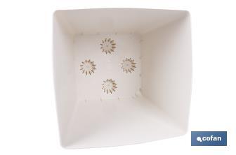 Maceteros decorativos para interior | Macetas cuadradas con plato integrado | Con señalizador de riego | Disponibles en diferentes colores y medidas - Cofan
