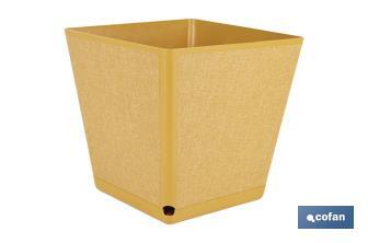 Maceteros decorativos para interior | Macetas cuadradas con plato integrado | Con señalizador de riego | Disponibles en diferentes colores y medidas - Cofan