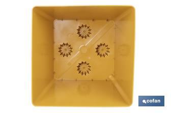 Maceteros decorativos para interior | Macetas cuadradas con plato integrado | Con señalizador de riego | Disponibles en diferentes colores y medidas - Cofan