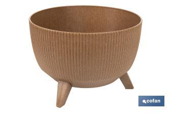 Macetas decorativas con patas desmontables | Macetas redondas con rayas | Resistentes a UV | Disponibles en varios colores y diferentes medidas - Cofan