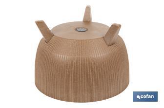 Macetas decorativas con patas desmontables | Macetas redondas con rayas | Resistentes a UV | Disponibles en varios colores y diferentes medidas - Cofan