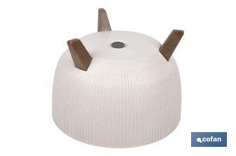 Macetas decorativas con patas desmontables | Macetas redondas con rayas | Resistentes a UV | Disponibles en varios colores y diferentes medidas - Cofan