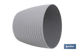 Maceteros decorativos con diseño trenzado | Resistentes a los UV | Material: polipropileno | Disponibles en diferentes medidas y colores - Cofan
