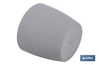 Maceteros decorativos con diseño trenzado | Resistentes a los UV | Material: polipropileno | Disponibles en diferentes medidas y colores - Cofan